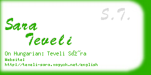sara teveli business card